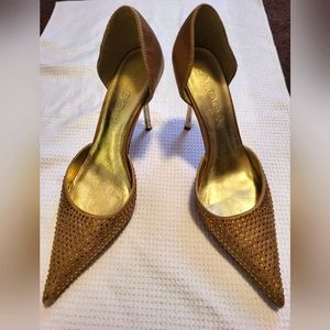 Gold Sparkle Aldo Heels